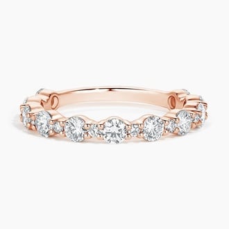Stacia Lab Diamond Wedding Ring in 14K Rose Gold