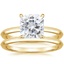 18KY Moissanite Hazel Bridal Set, smalltop view