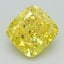 2.78 Ct. Fancy Vivid Yellow Cushion Lab Grown Diamond