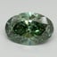 3.0 Ct. Fancy Vivid Pacific Green Oval Lab Grown Diamond