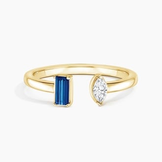 Tess Sapphire and Diamond Open Ring - Brilliant Earth
