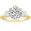 18K Yellow Gold Catalina Three Stone Diamond Ring (1/2 ct. tw.), smalltop view