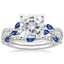 18KW Moissanite Luxe Willow Sapphire and Diamond Bridal Set (1/4 ct. tw.), smalltop view