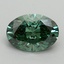 3.00 Ct. Fancy Vivid Pacific Green Oval Lab Grown Diamond