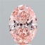 5.52 Ct. Fancy Vivid Pink Oval Lab Grown Diamond