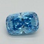 1.61 Ct. Fancy Vivid Blue Cushion Lab Grown Diamond