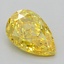 0.84 Ct. Fancy Vivid Yellow Pear Lab Grown Diamond