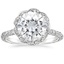 18K White Gold Nova Halo Diamond Ring (1/2 ct. tw.), smalltop view