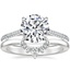 18K White Gold Luxe Dawn Diamond Ring with Lunette Diamond Ring