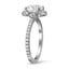 Twisting Halo Diamond Ring, smallside view