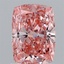 1.53 Ct. Fancy Vivid  Pink Cushion Lab Grown Diamond