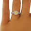 The Bellagio Ring, smalltop view on a hand