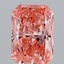 1.96 Ct. Fancy Vivid Orangy Pink Radiant Lab Grown Diamond