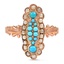 Victorian Turquoise Cocktail Ring