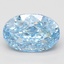 5.04 Ct. Fancy Vivid Blue Oval Lab Grown Diamond