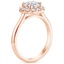 14K Rose Gold Lotus Flower Halo Diamond Ring (1/4 ct. tw.), smallside view