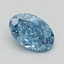 1.06 Ct. Fancy Vivid  Blue Oval Lab Grown Diamond