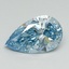 3.04 Ct. Fancy Vivid Blue Pear Lab Grown Diamond