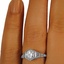 The Evea Ring, smallzoomed in top view on a hand