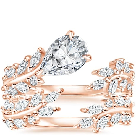 14K Rose Gold Sweeping Ivy Diamond Bridal Set (1 ct. tw.)