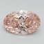 5.53 Ct. Fancy Vivid Pink Oval Lab Grown Diamond
