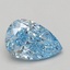 1.55 Ct. Fancy Vivid Blue Pear Lab Grown Diamond