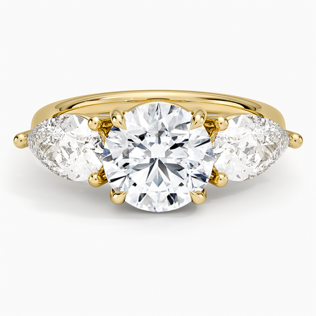18K Yellow Gold Luxe Opera Three Stone Diamond Ring (1 1/3 ct. tw.)