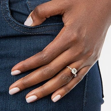 Round and Marquise Engagement Ring