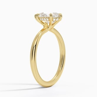 Freesia Hidden Halo with 1.5ct Pear Certified Lab Diamond in 18K Yellow Gold