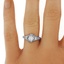 The Dida Ring, smalltop view on a hand