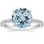 18K White Gold Amelie Half-Coverage Diamond Ring, smalltop view