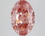 5.29 Ct. Fancy Vivid Brownish Pink Oval Lab Grown Diamond
