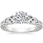 18K White Gold Aberdeen Celtic Diamond Ring, smalltop view