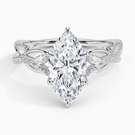 Nature Inspired Twisting Diamond Ring