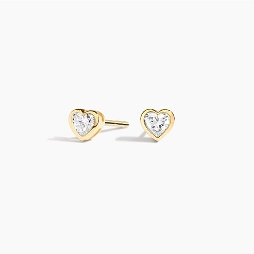 Studex 4mm Heart With Crystal Gold Plated Earrings – 16 Gauge Piercing Studs For Sensitive Ears, Sterilized Packaging - View #10