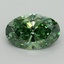 4.27 Ct. Fancy Vivid Pacific Green Oval Lab Grown Diamond