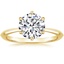 18K Yellow Gold Channing Solitaire Ring, smalltop view