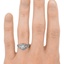 The Laura Ring, smallzoomed in top view on a hand