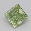0.70 Ct. Fancy Vivid  Green Princess Lab Grown Diamond