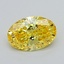1.08 Ct. Fancy Vivid  Yellow Oval Lab Grown Diamond