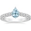 18K White Gold Sienna Half Coverage Diamond Ring, smalltop view