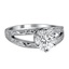 Custom Hand-Engraved Split Shank Solitaire Ring