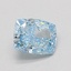 0.81 Ct. Fancy Vivid Blue Cushion Lab Grown Diamond