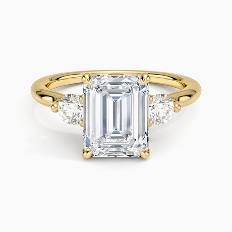 18K Yellow Gold Freesia Three Stone Diamond Ring (1/3 ct. tw.)