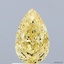 1.03 Ct. Fancy Vivid Yellow Pear Lab Grown Diamond