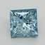 1.50 Ct. Fancy Vivid Blue Princess Lab Grown Diamond