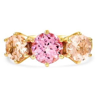 Custom Vintage-Inspired Sapphire Ring with Morganite Accents
