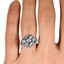 The Etoile Ring, smallzoomed in top view on a hand