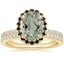 18K Yellow Gold Waverly Diamond Ring with Black Diamond Accents with Luxe Ballad Diamond Ring