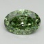 2.01 Ct. Fancy Vivid Green Oval Lab Grown Diamond